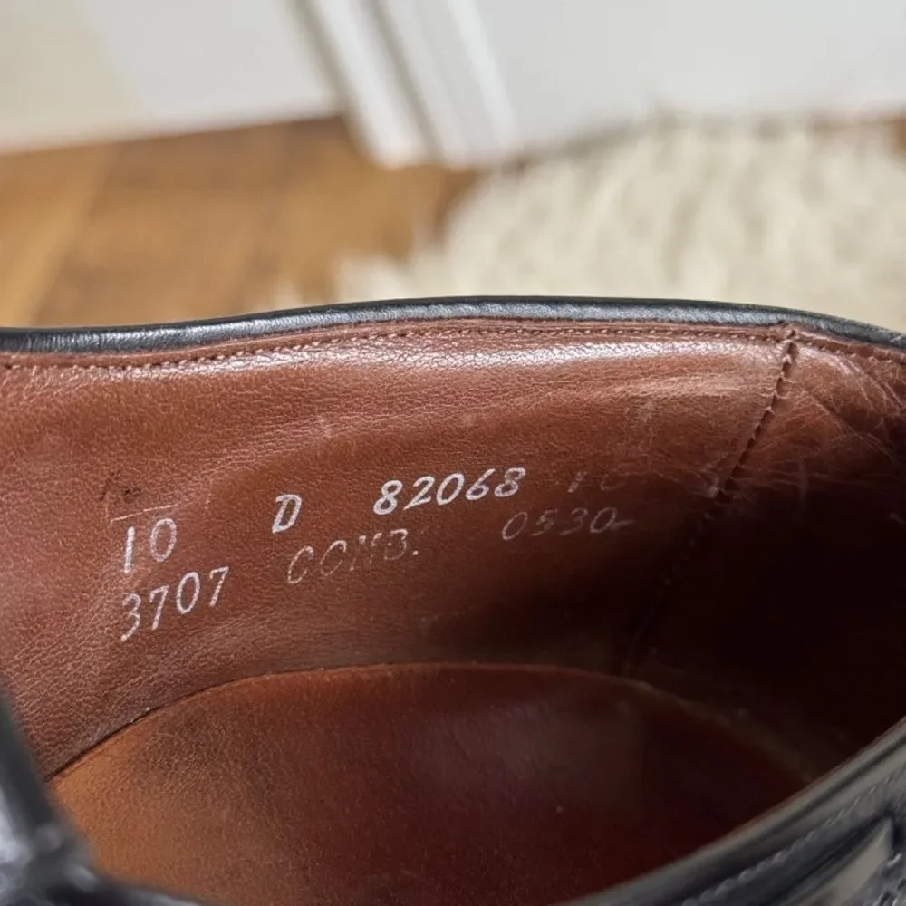 Allen Edmonds Kiltie Black Leather Wingtip Tassel Loafer | Size 10D